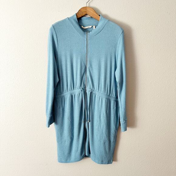 Soft Surroundings Eleve Full Zip‎ Drawstring Waist Cardigan Women's Size Large - Picture 2 of 13